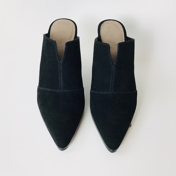 Donald Pliner Black Leather Slip On Mules - Picture 4 of 11